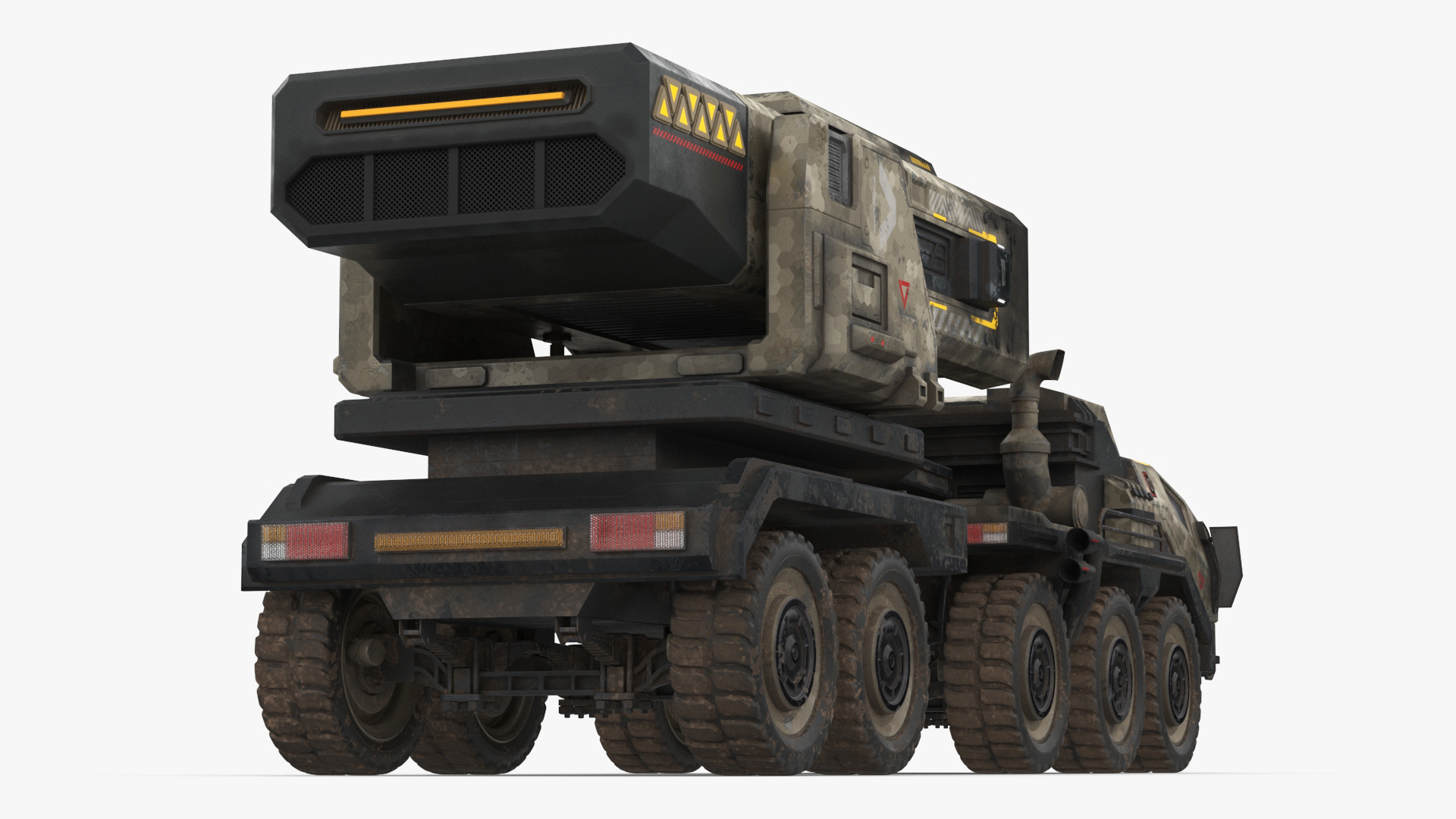 3D model Futuristic Missile Truck Dirty