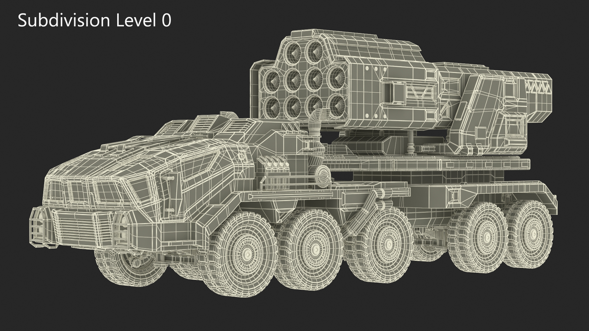 3D model Futuristic Missile Truck Dirty