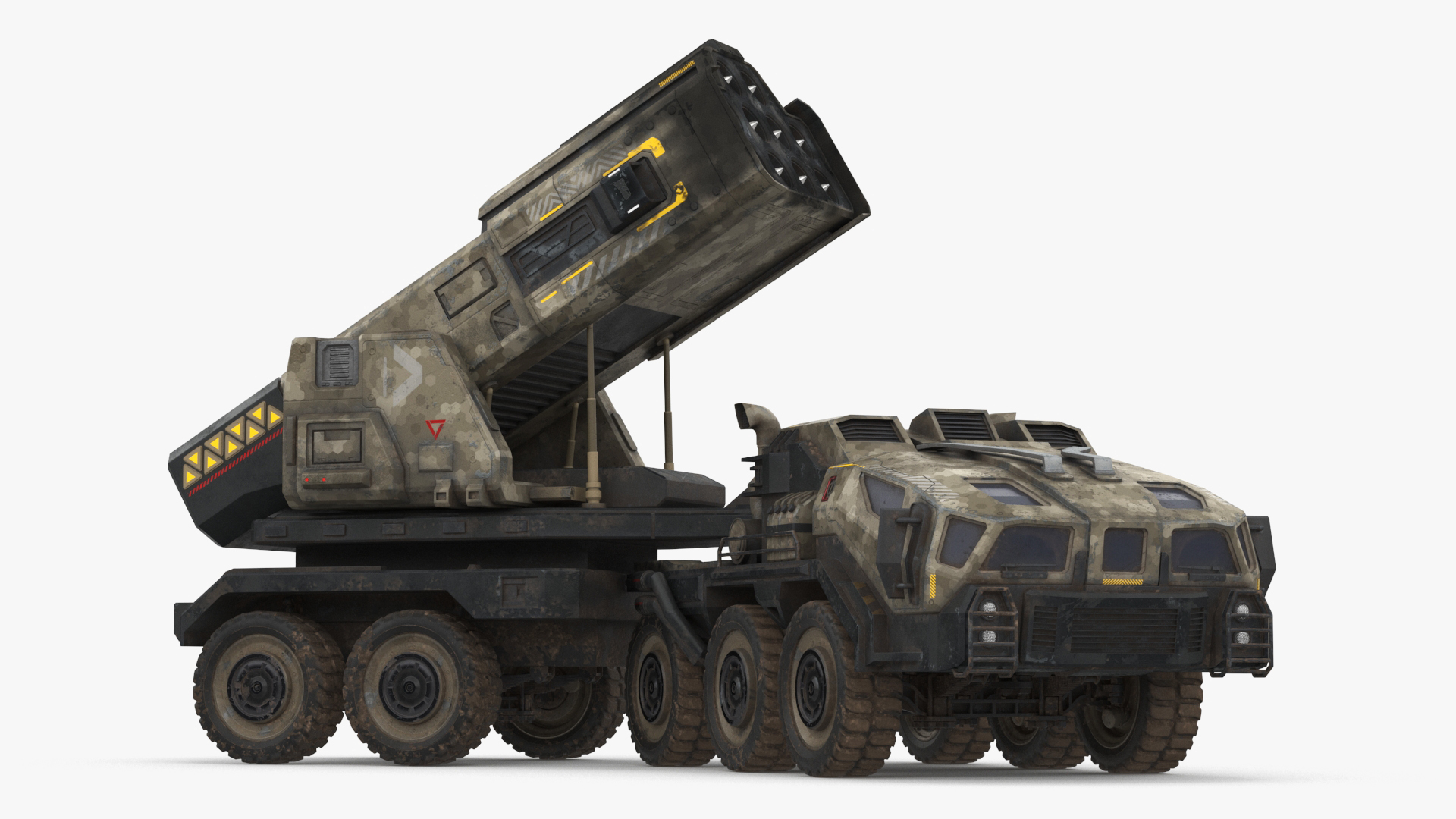 3D model Futuristic Missile Truck Dirty