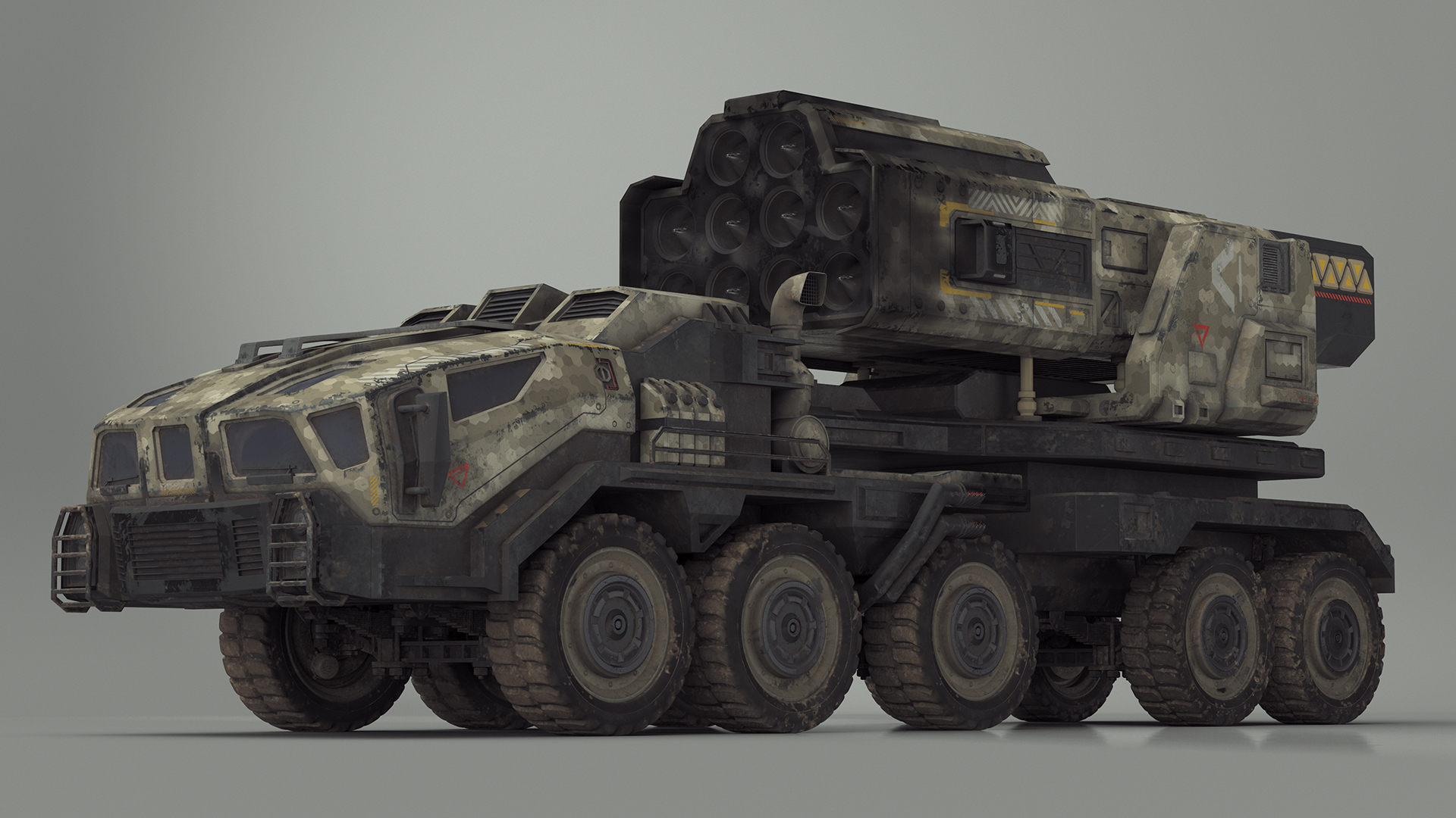 3D model Futuristic Missile Truck Dirty