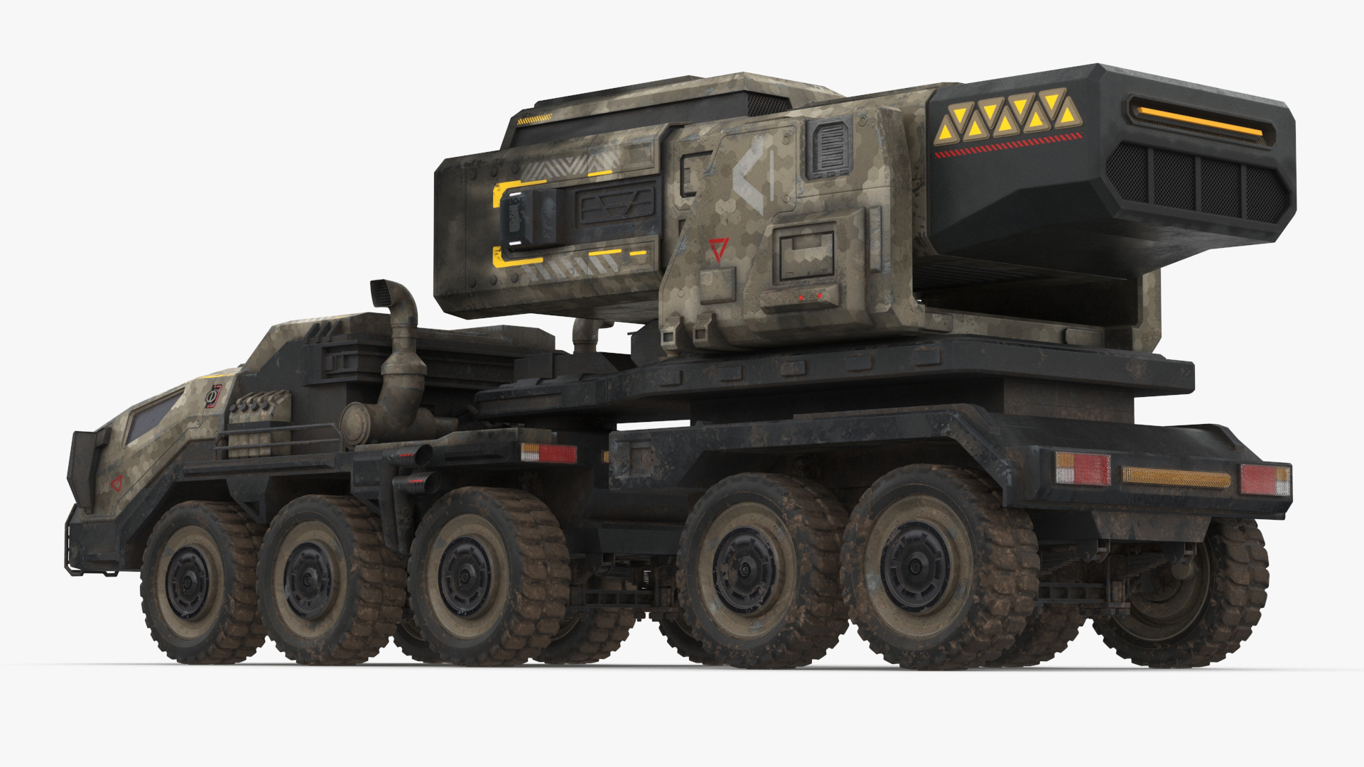 3D model Futuristic Missile Truck Dirty