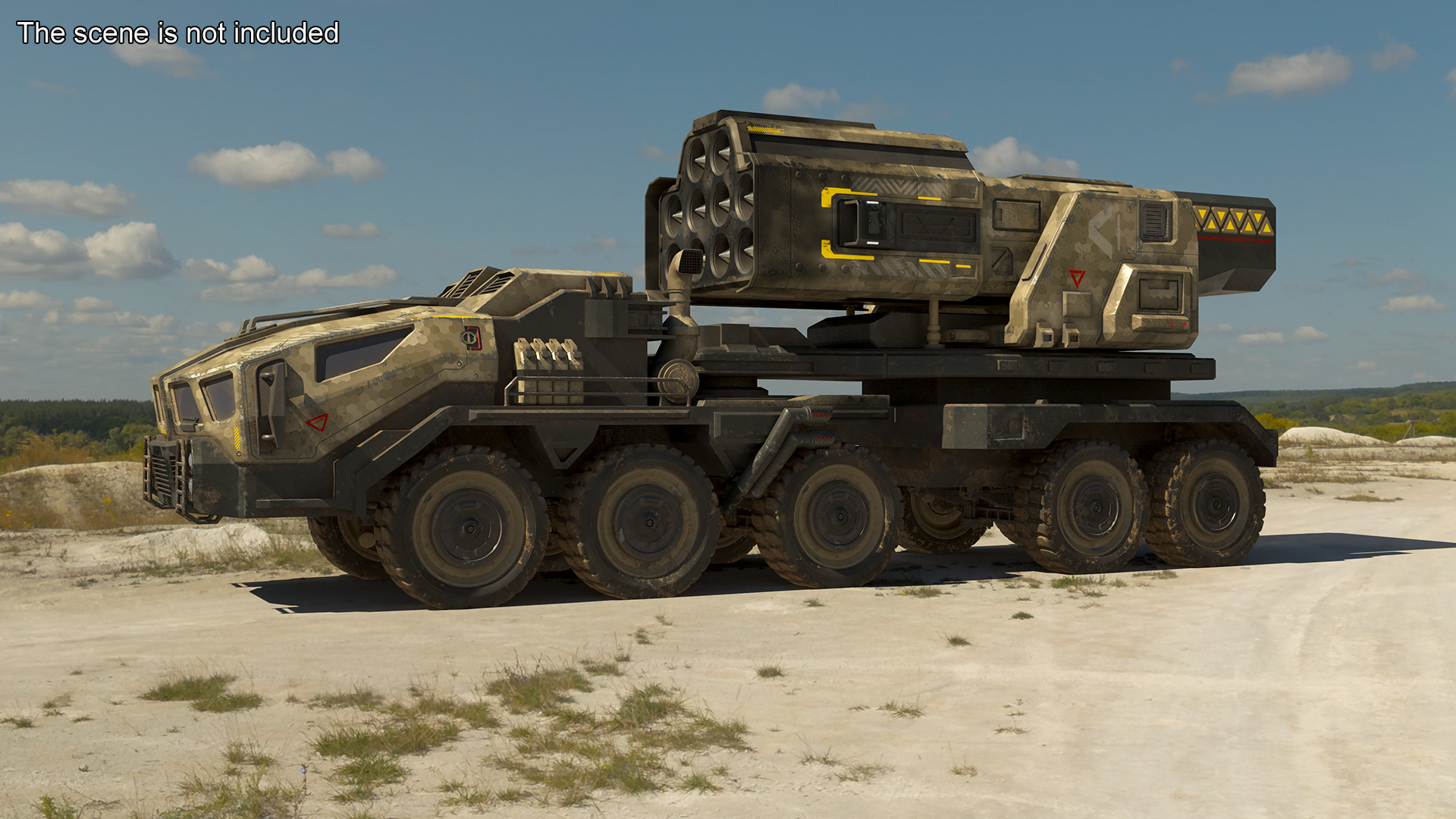 3D model Futuristic Missile Truck Dirty
