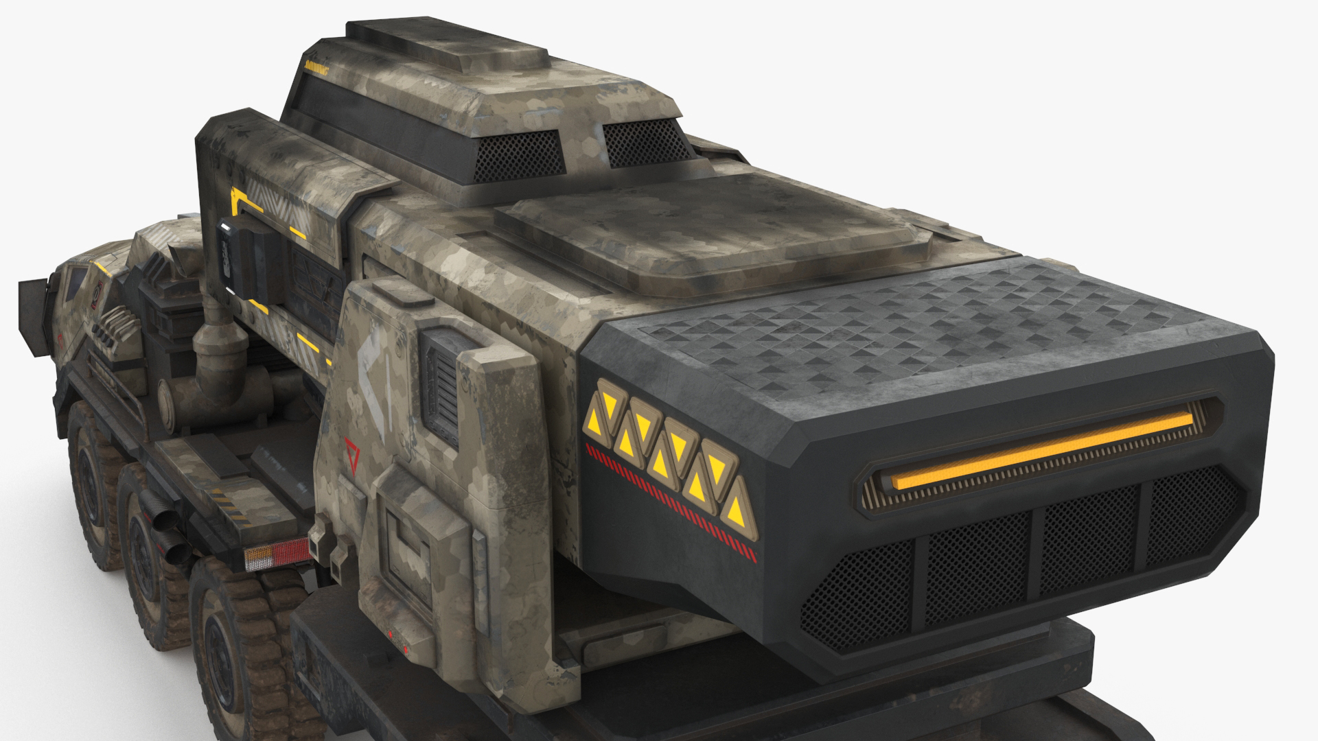 3D model Futuristic Missile Truck Dirty