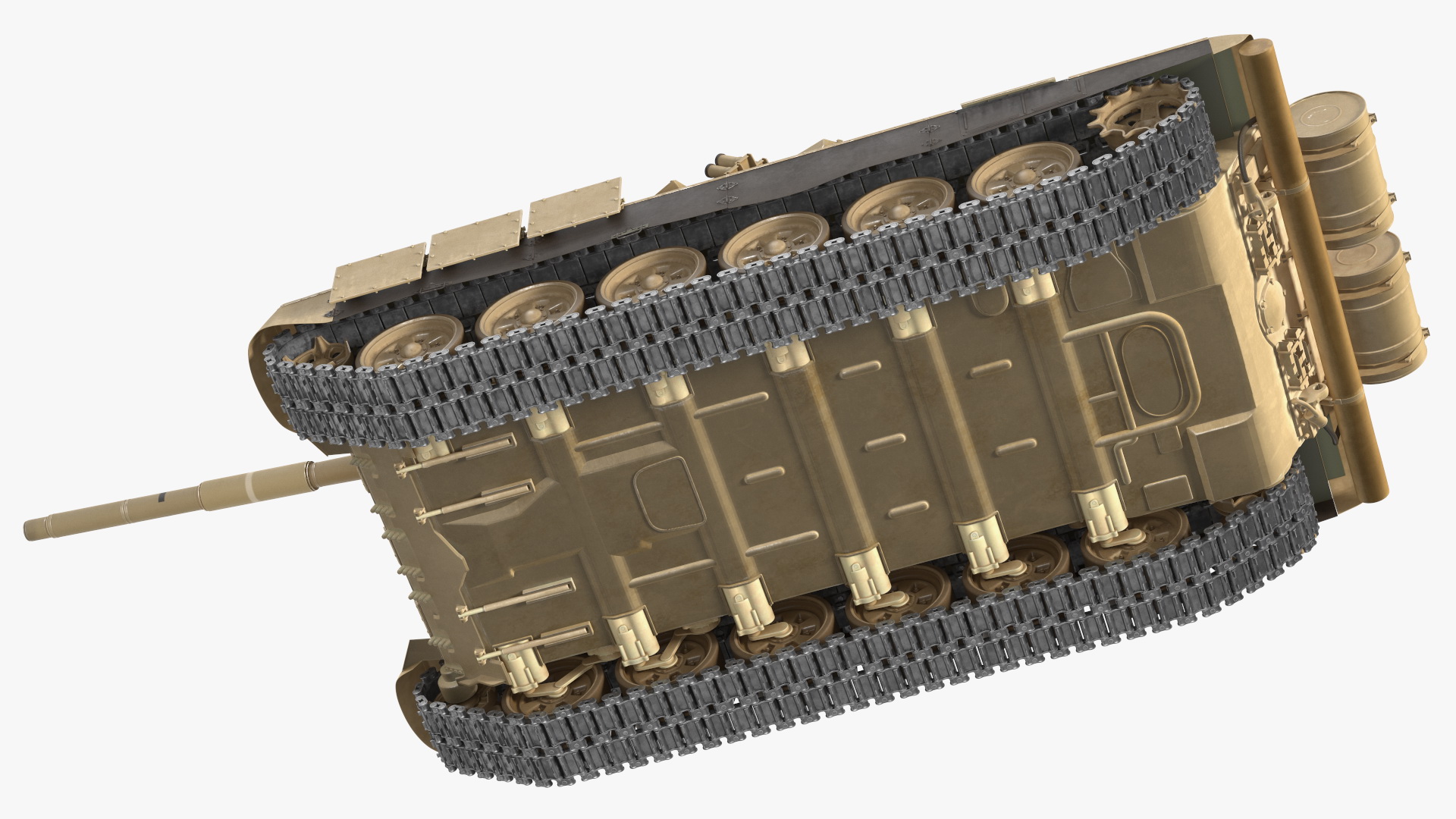 Russian Tank T-72B3 Sand Color Rigged 3D