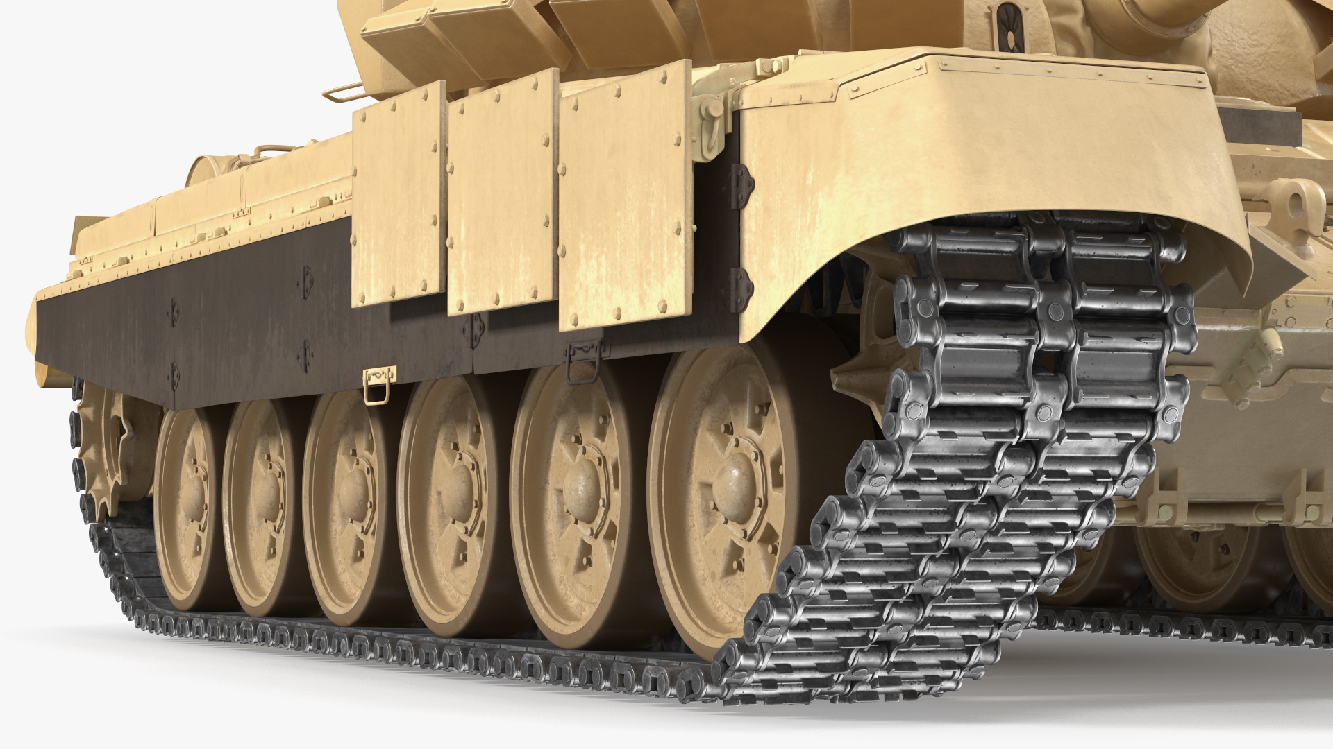 Russian Tank T-72B3 Sand Color Rigged 3D