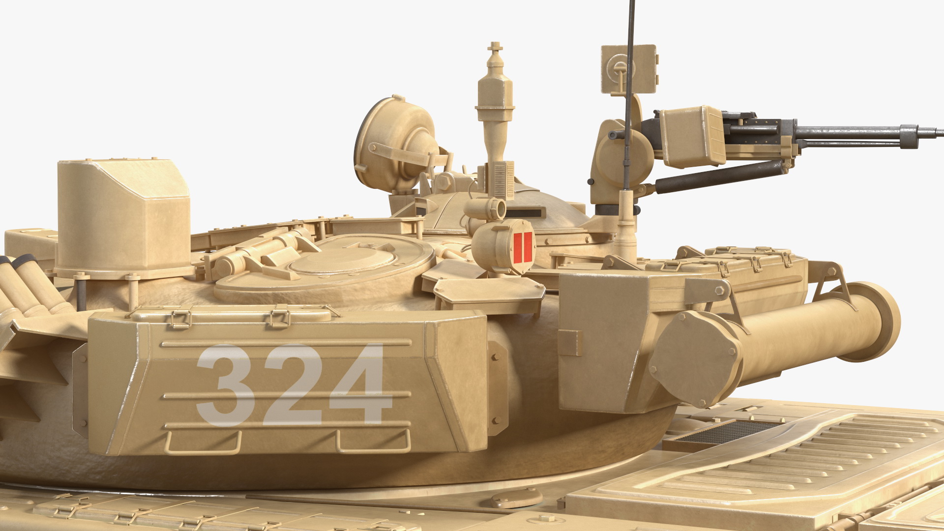 Russian Tank T-72B3 Sand Color Rigged 3D