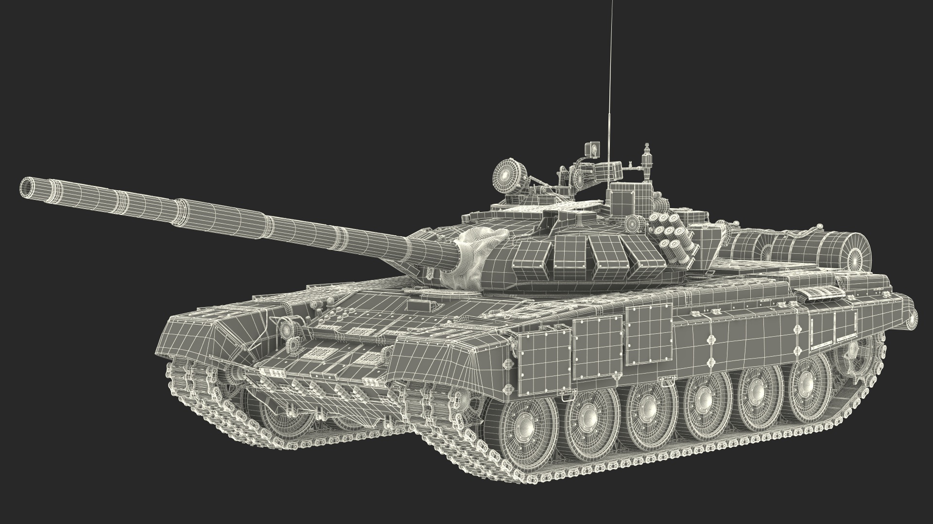 Russian Tank T-72B3 Sand Color Rigged 3D