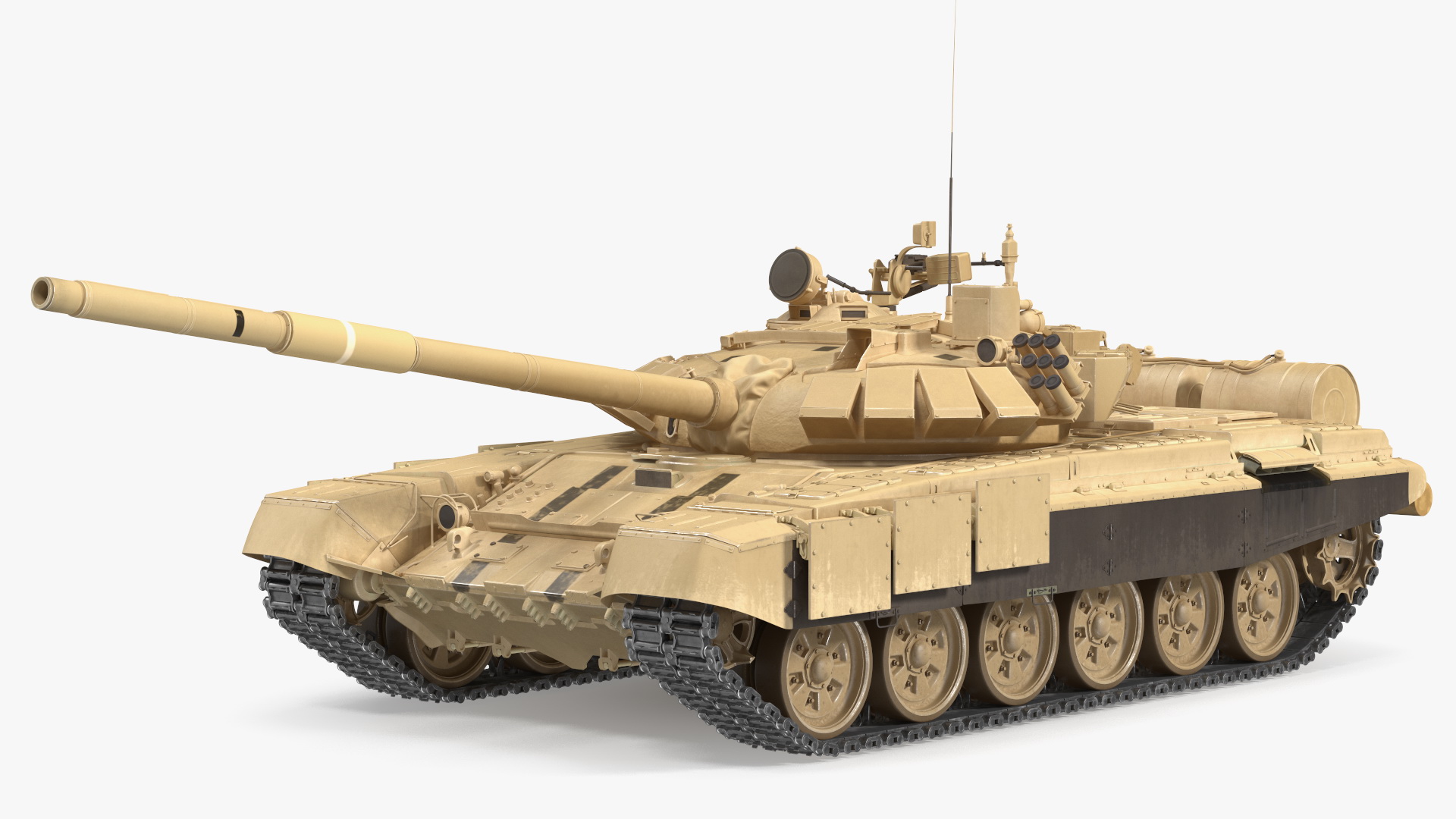 Russian Tank T-72B3 Sand Color Rigged 3D
