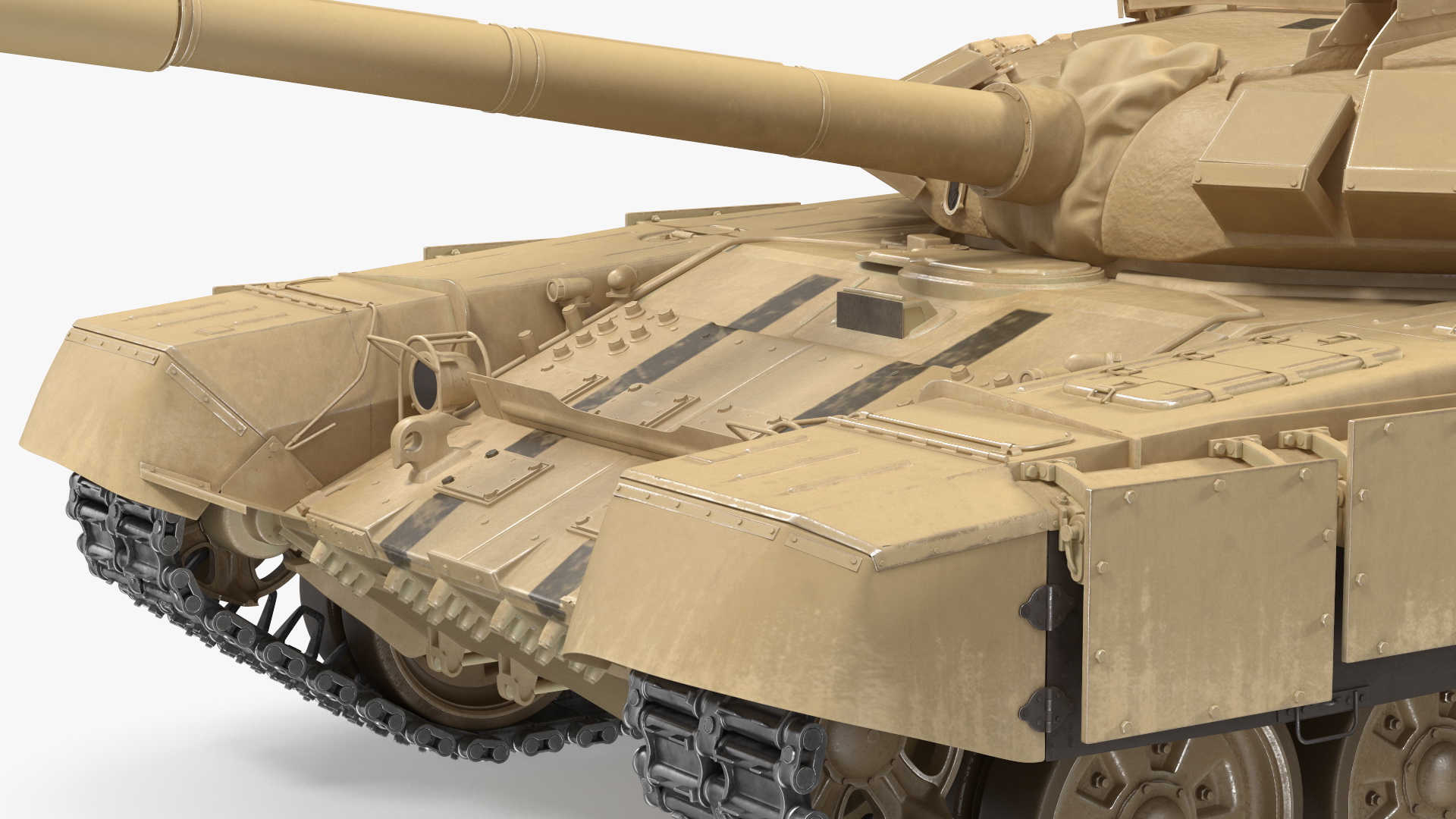 Russian Tank T-72B3 Sand Color Rigged 3D