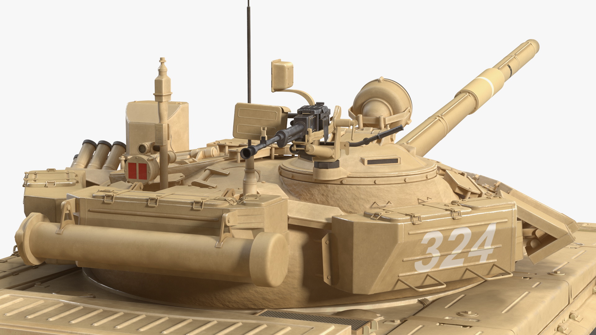 Russian Tank T-72B3 Sand Color Rigged 3D