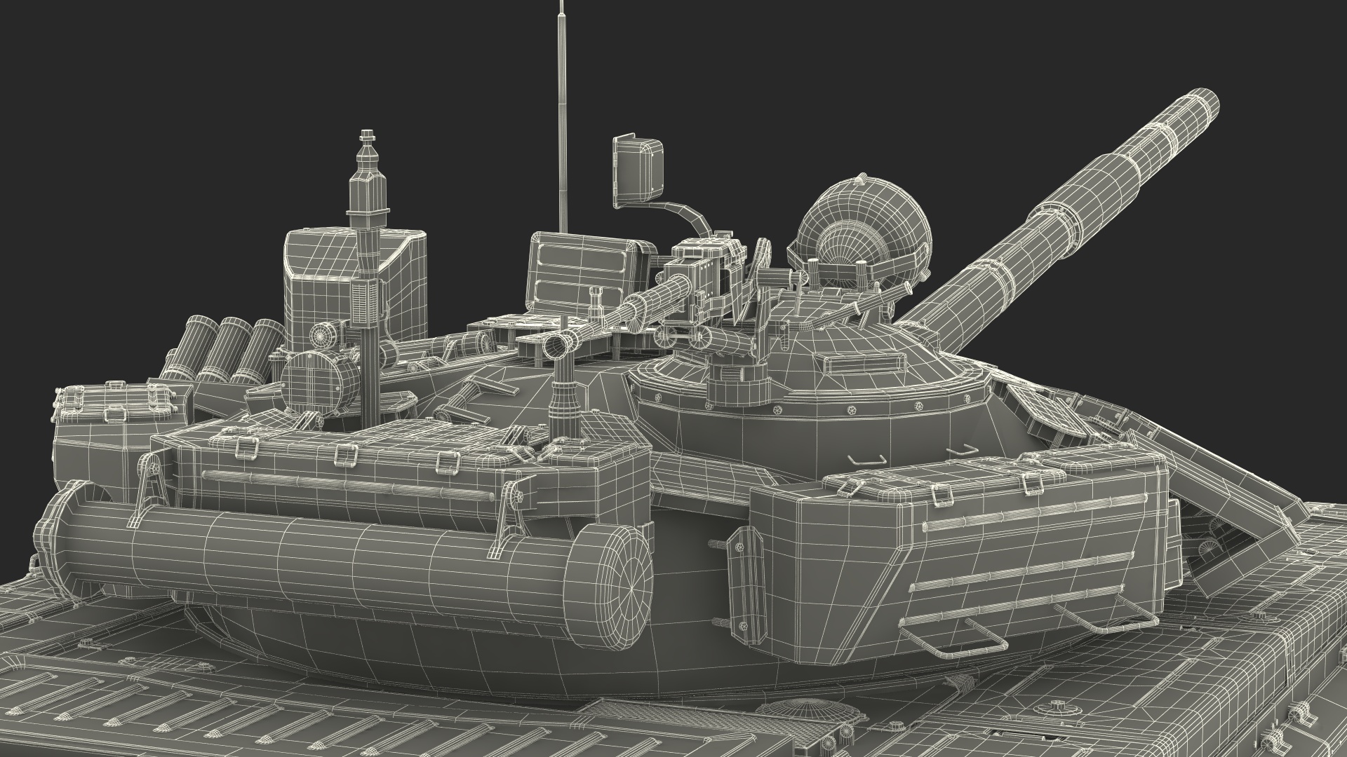 Russian Tank T-72B3 Sand Color Rigged 3D