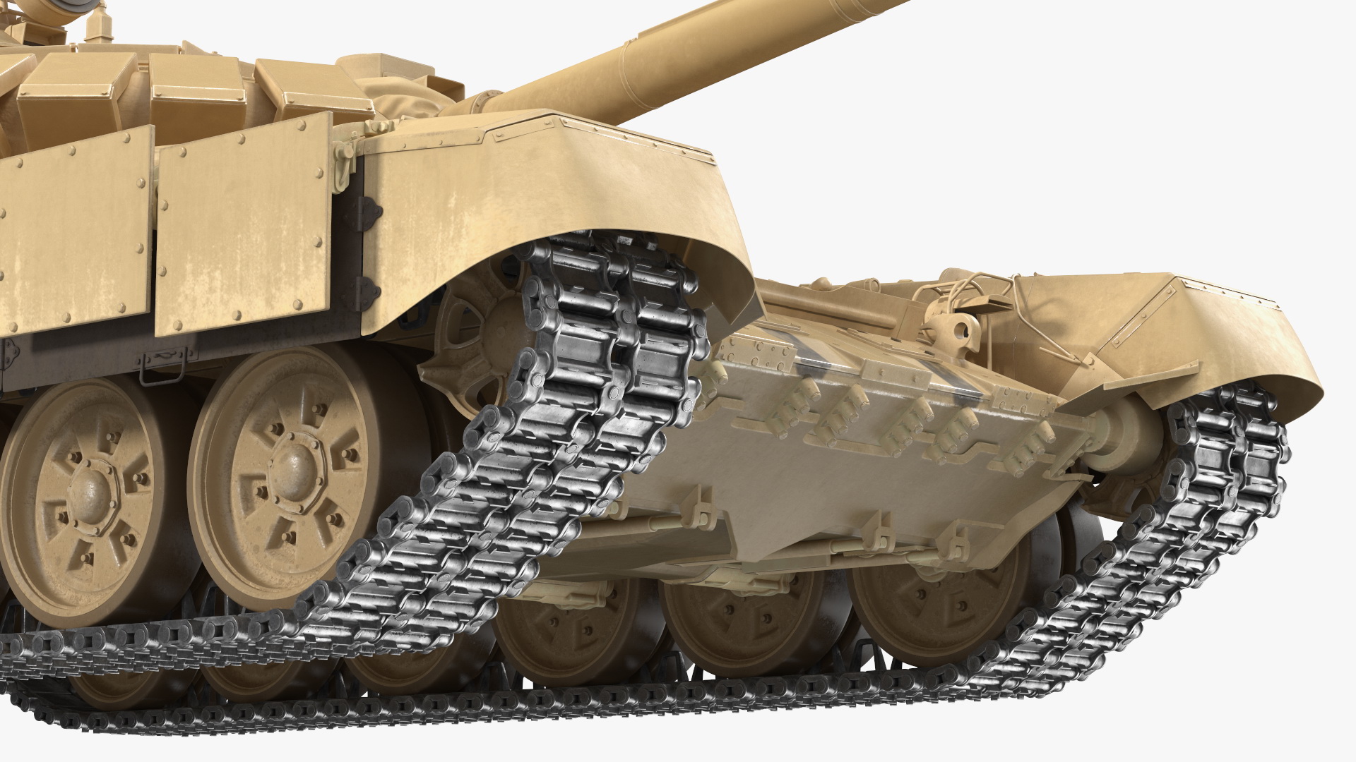 Russian Tank T-72B3 Sand Color Rigged 3D