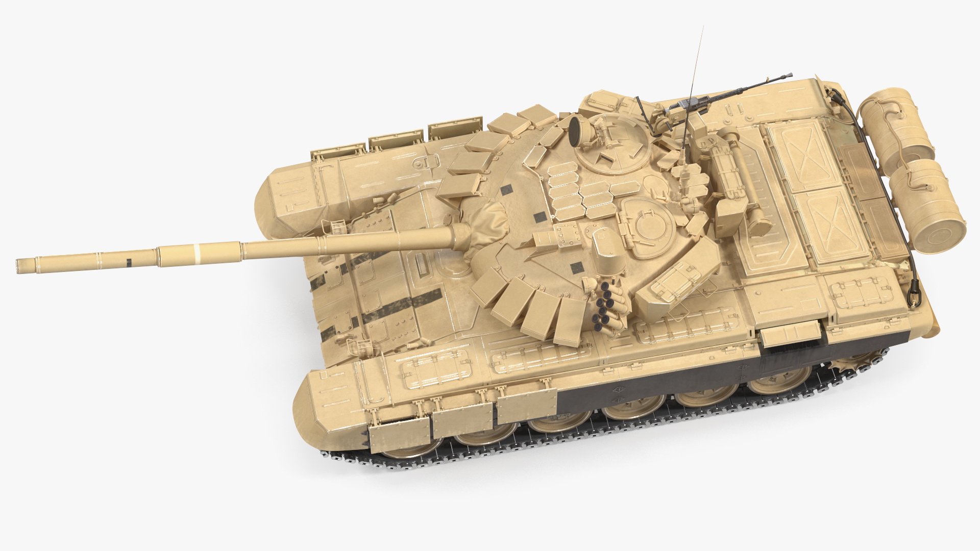Russian Tank T-72B3 Sand Color Rigged 3D