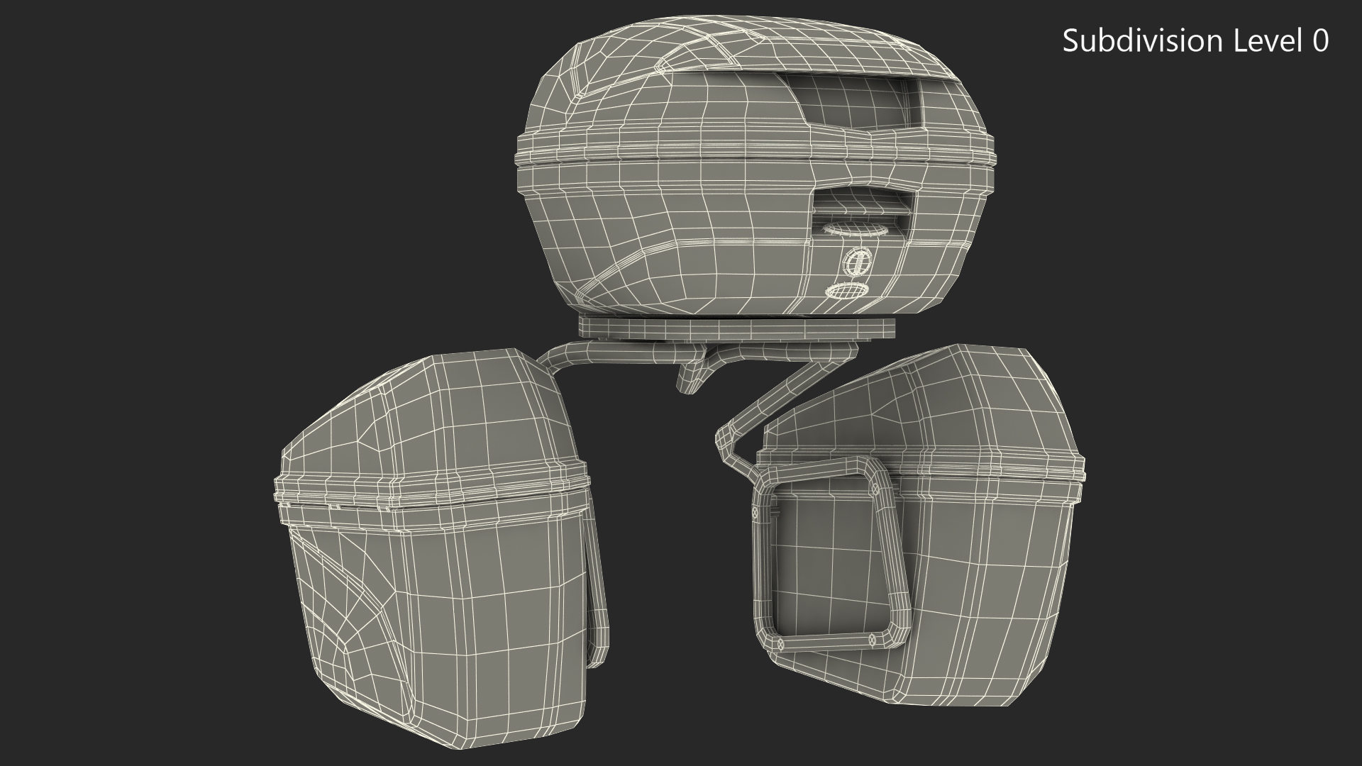 3D Pair Side Luggage Case Saddlebags model