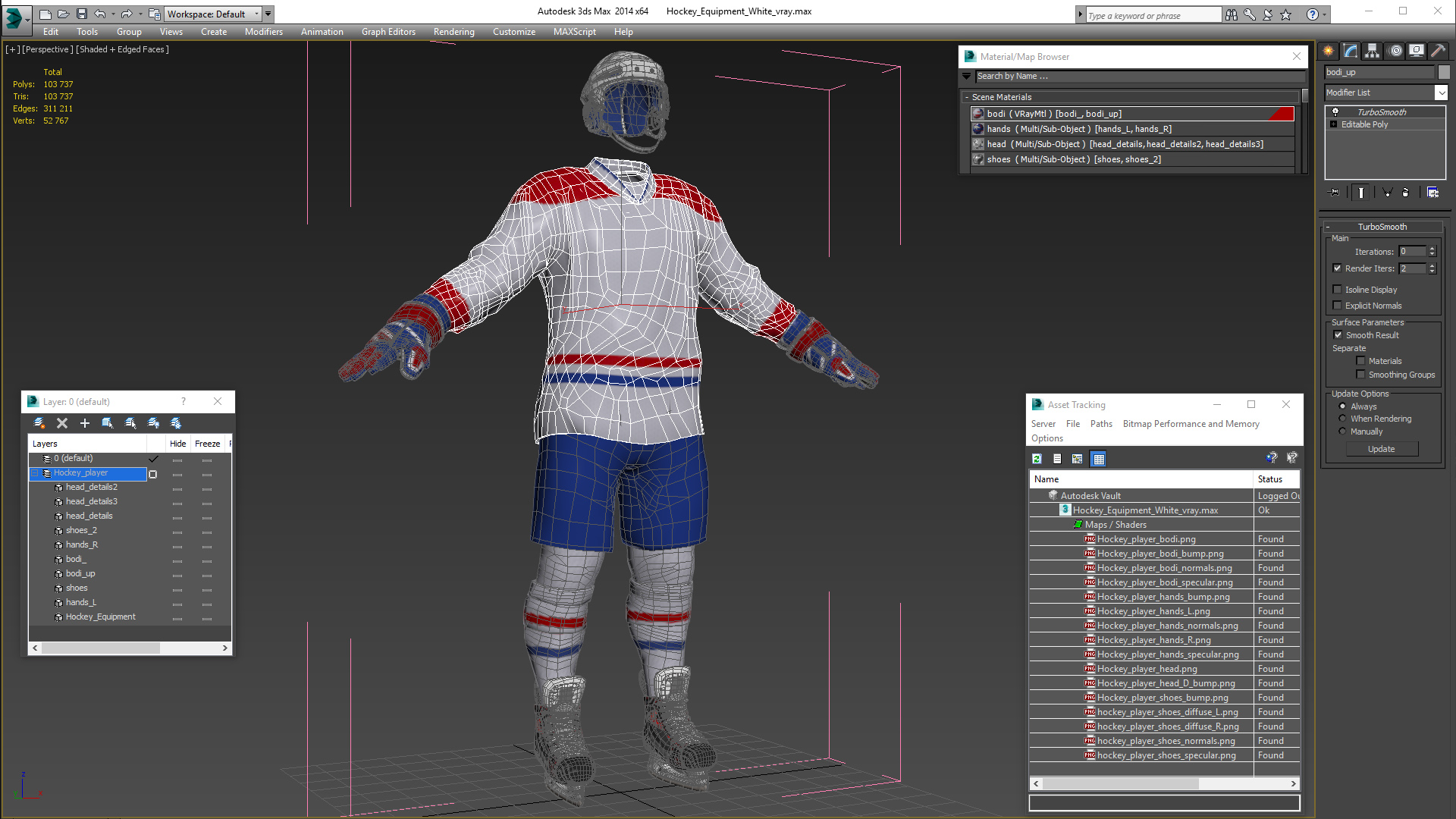 Hockey Equipment White 3D