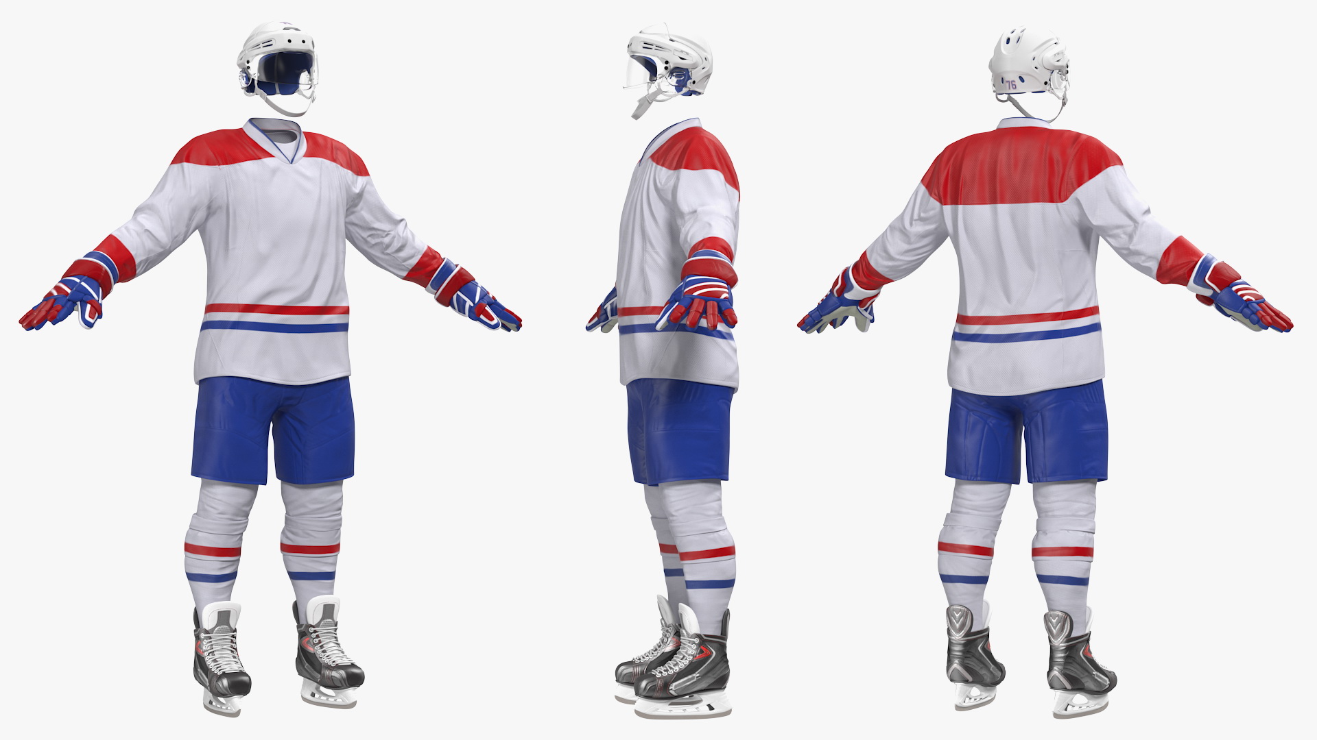 Hockey Equipment White 3D
