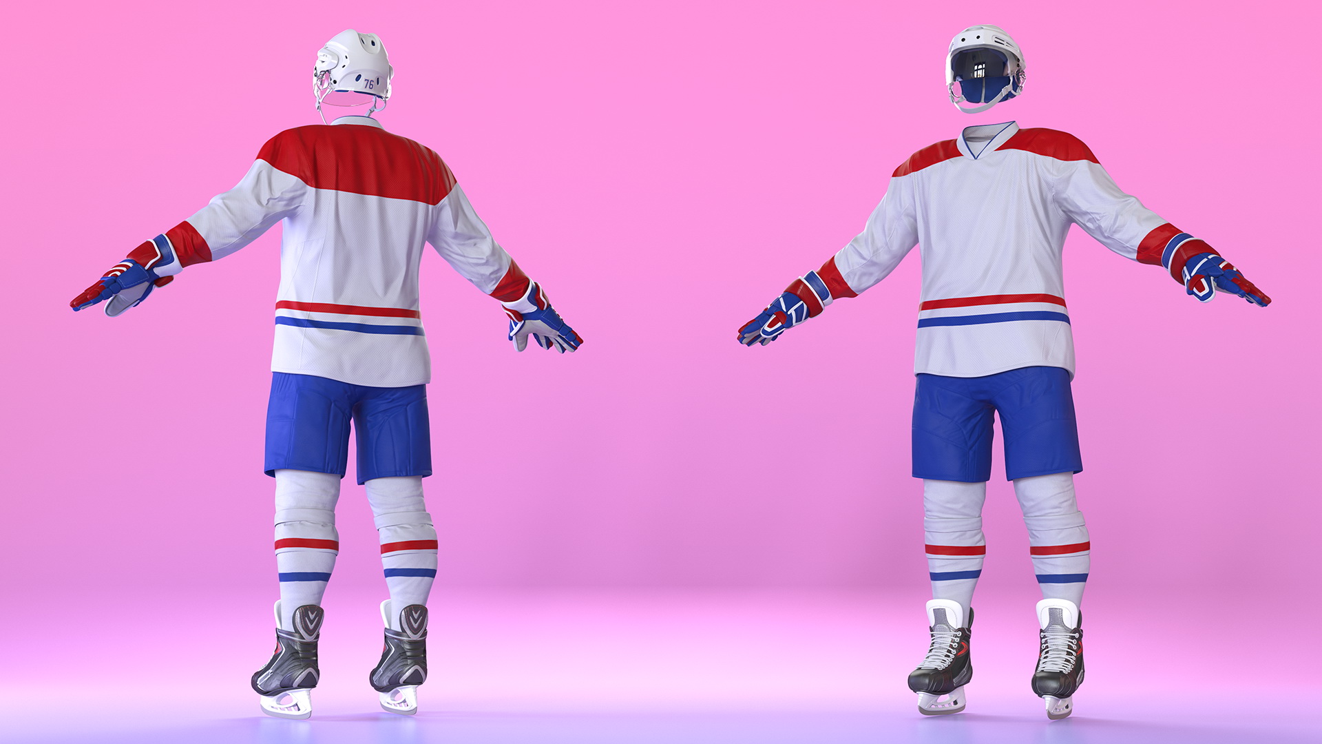 Hockey Equipment White 3D