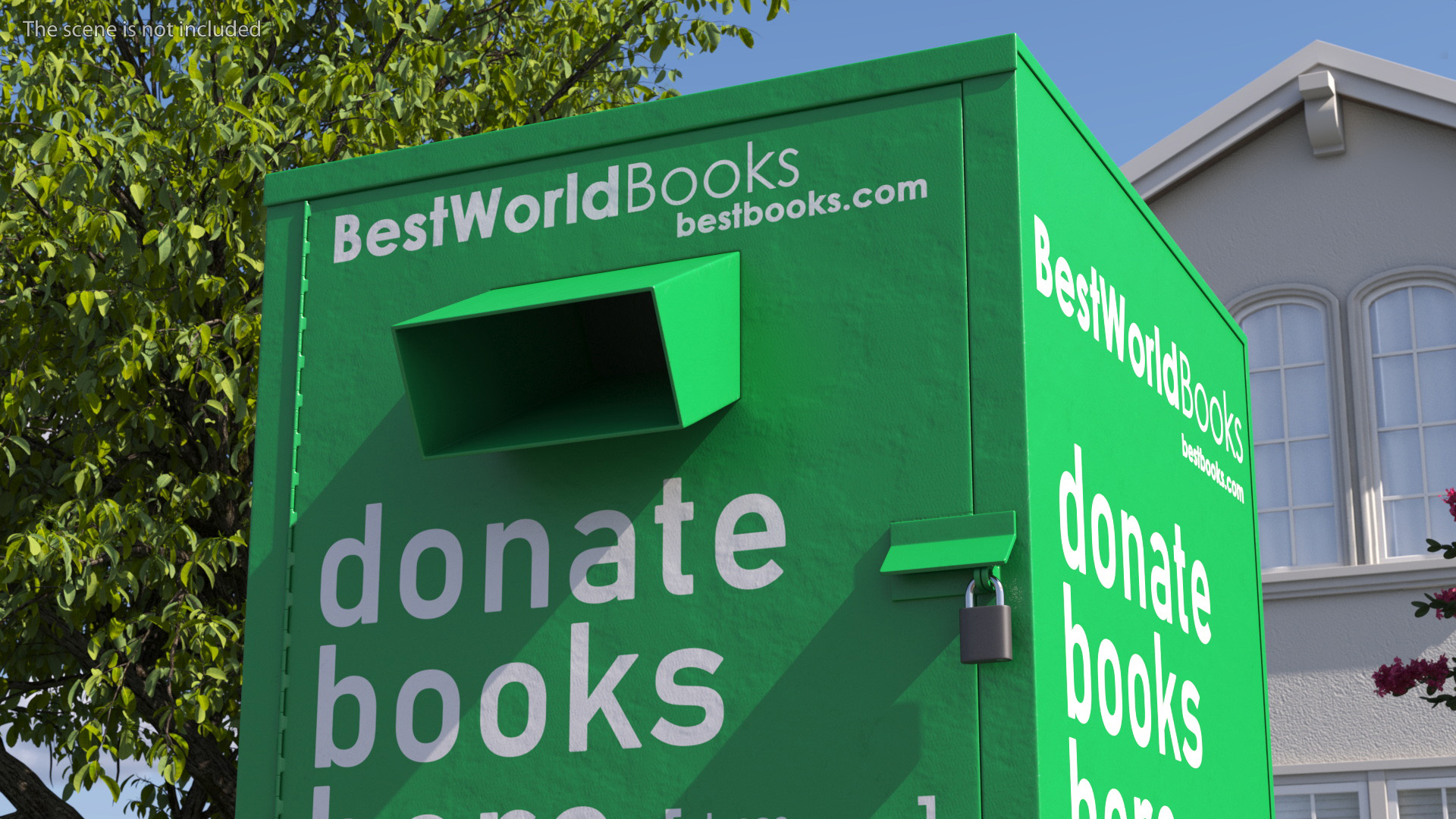 3D Book Donation Box Green model