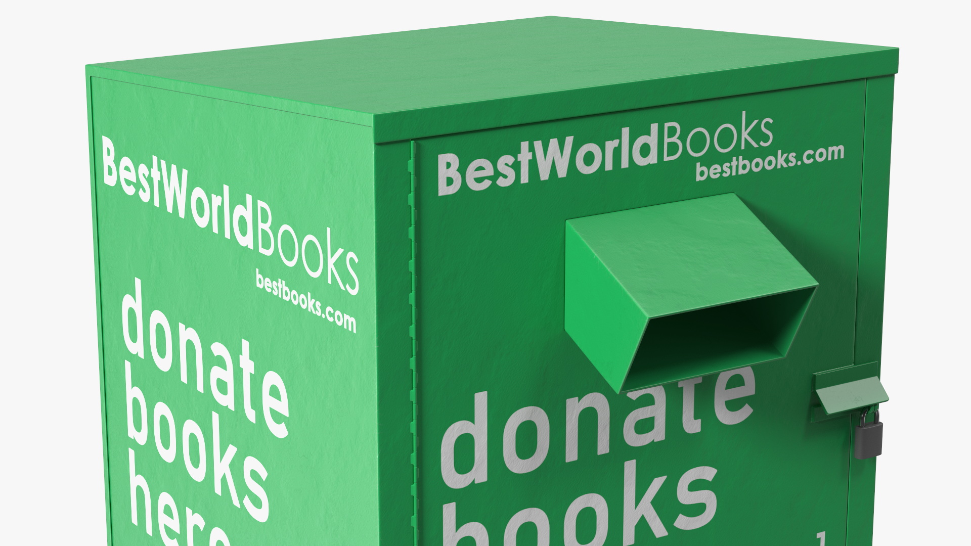 3D Book Donation Box Green model