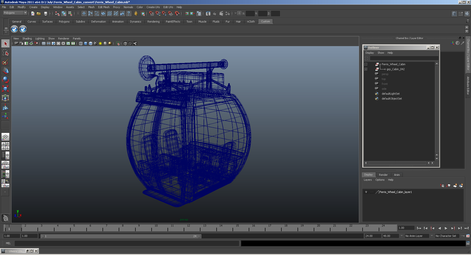 3D Ferris Wheel Cabin model