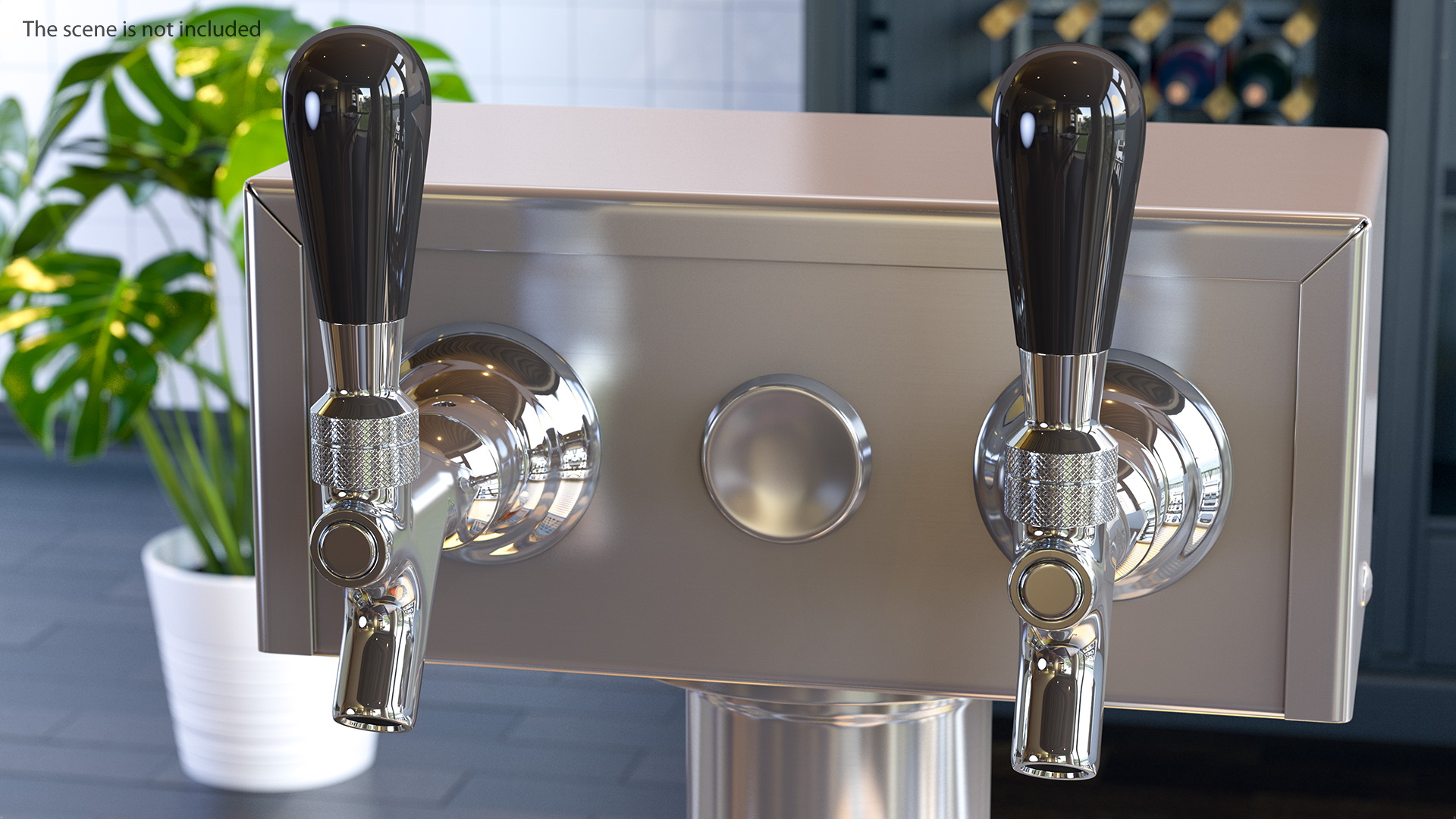 Beer Dispenser Kegerator Tower with Beer Mug 3D model