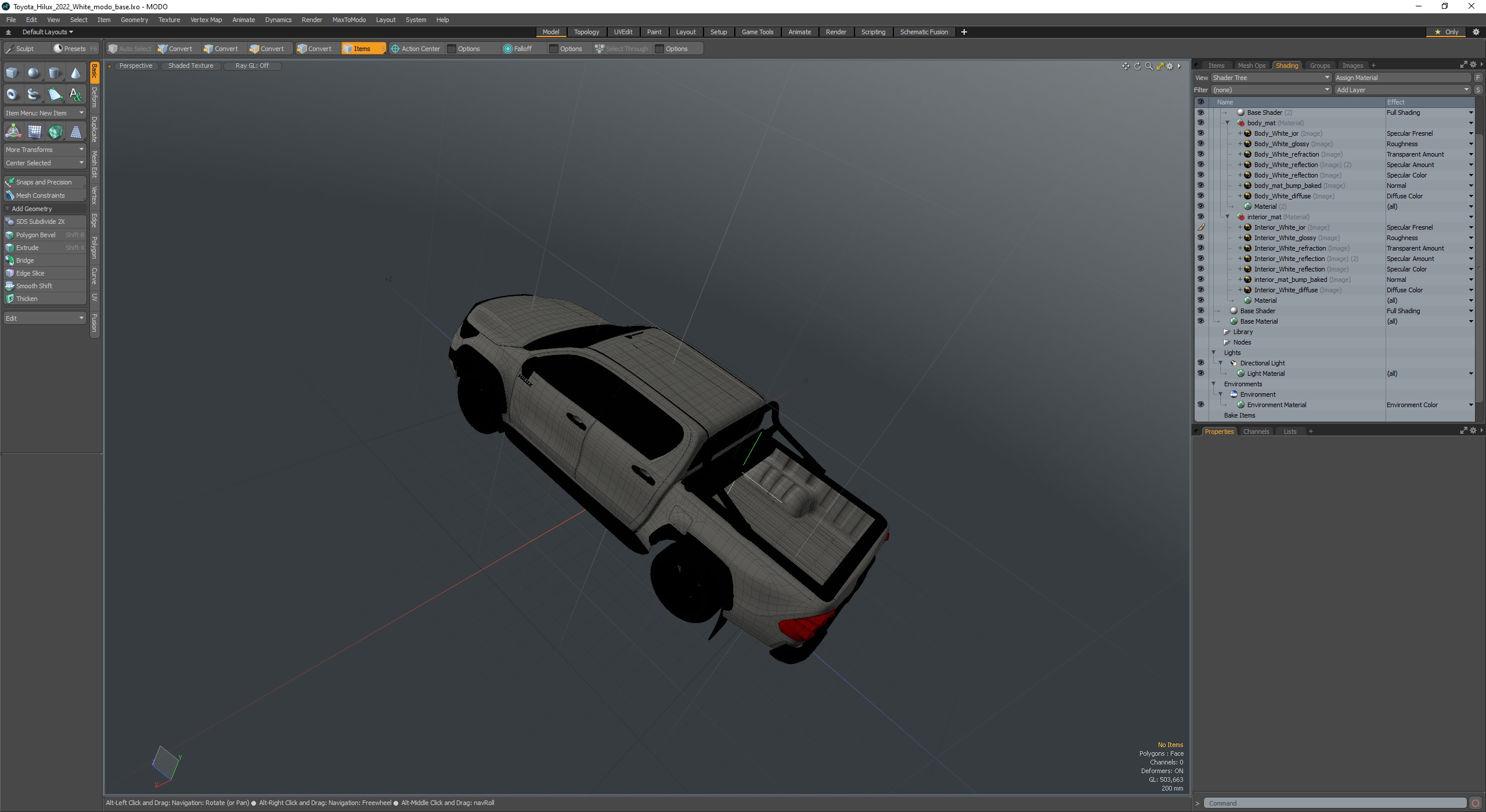 3D Toyota Hilux 2022 White model