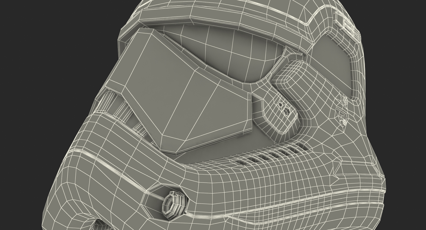 3D Stormtrooper Helmet Red model
