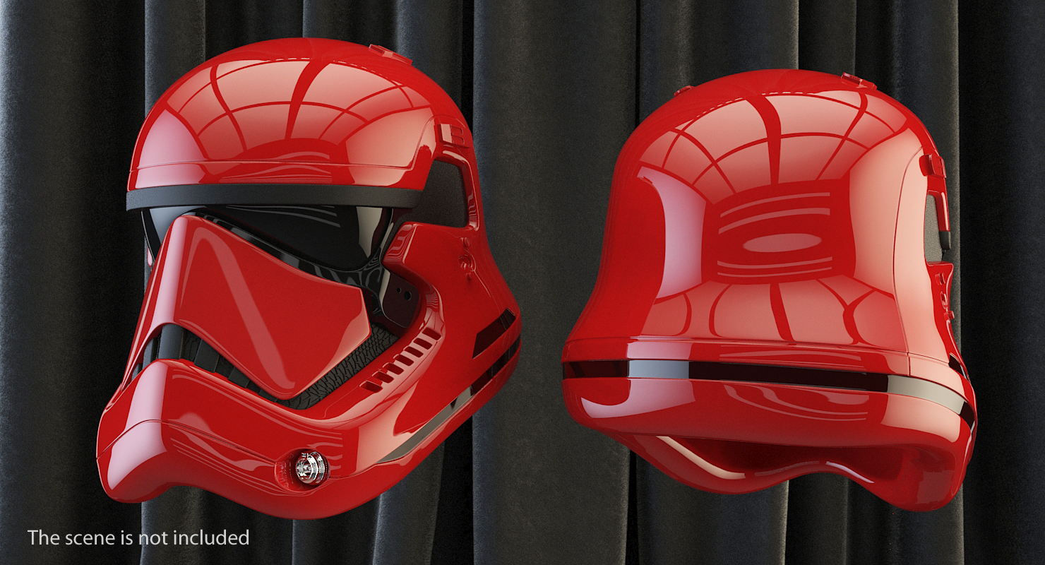 3D Stormtrooper Helmet Red model
